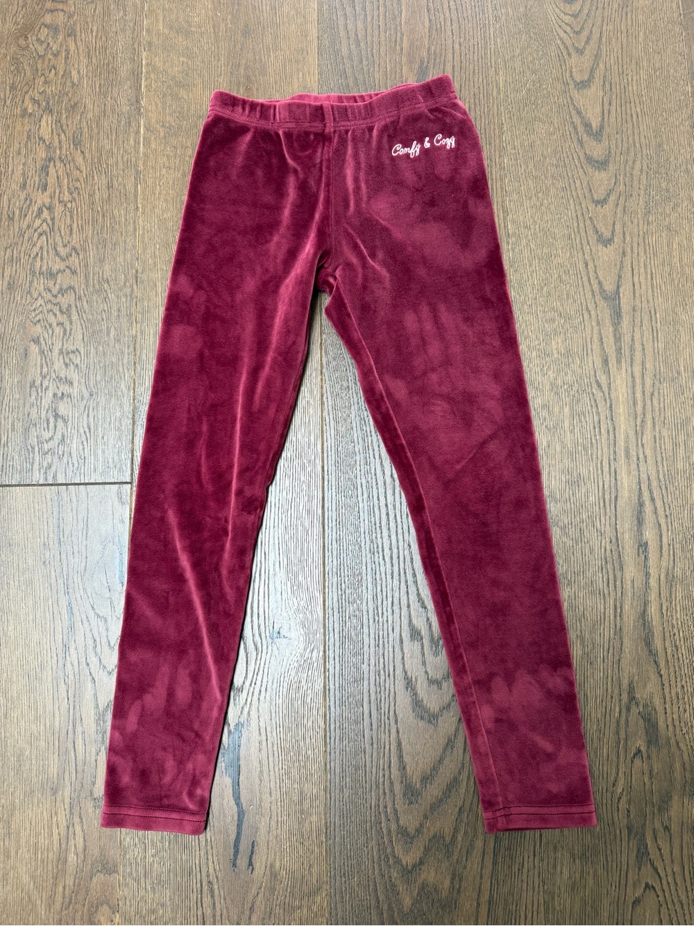 Roots Kids Velour Leggings - Burgundy
